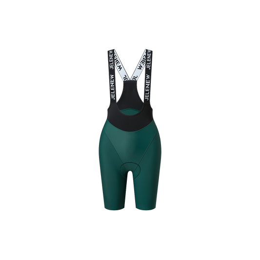 Evolve Y Back Bib Shorts 8" - Dark Green