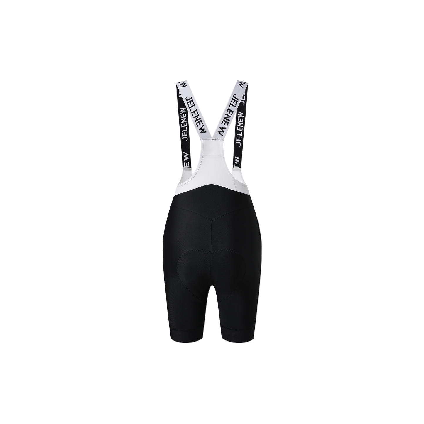 Evolve Y Back Bib Shorts 8" - White & Black