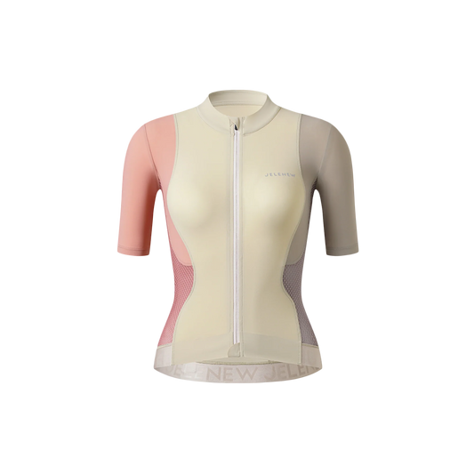 Hourglass Short Sleeve Jersey - Light Khaki Multi