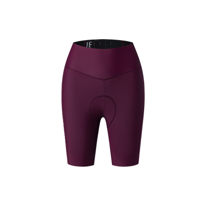 Velocity Cycling Shorts - Berry, showcasing super-compressive fabric and UV protection for endurance rides.