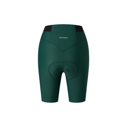 Dark Green cycling shorts designed for endurance rides with superior support.