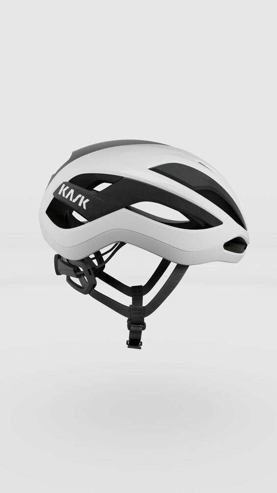Front view of Elemento Helmet White showcasing its sleek aerodynamic design
