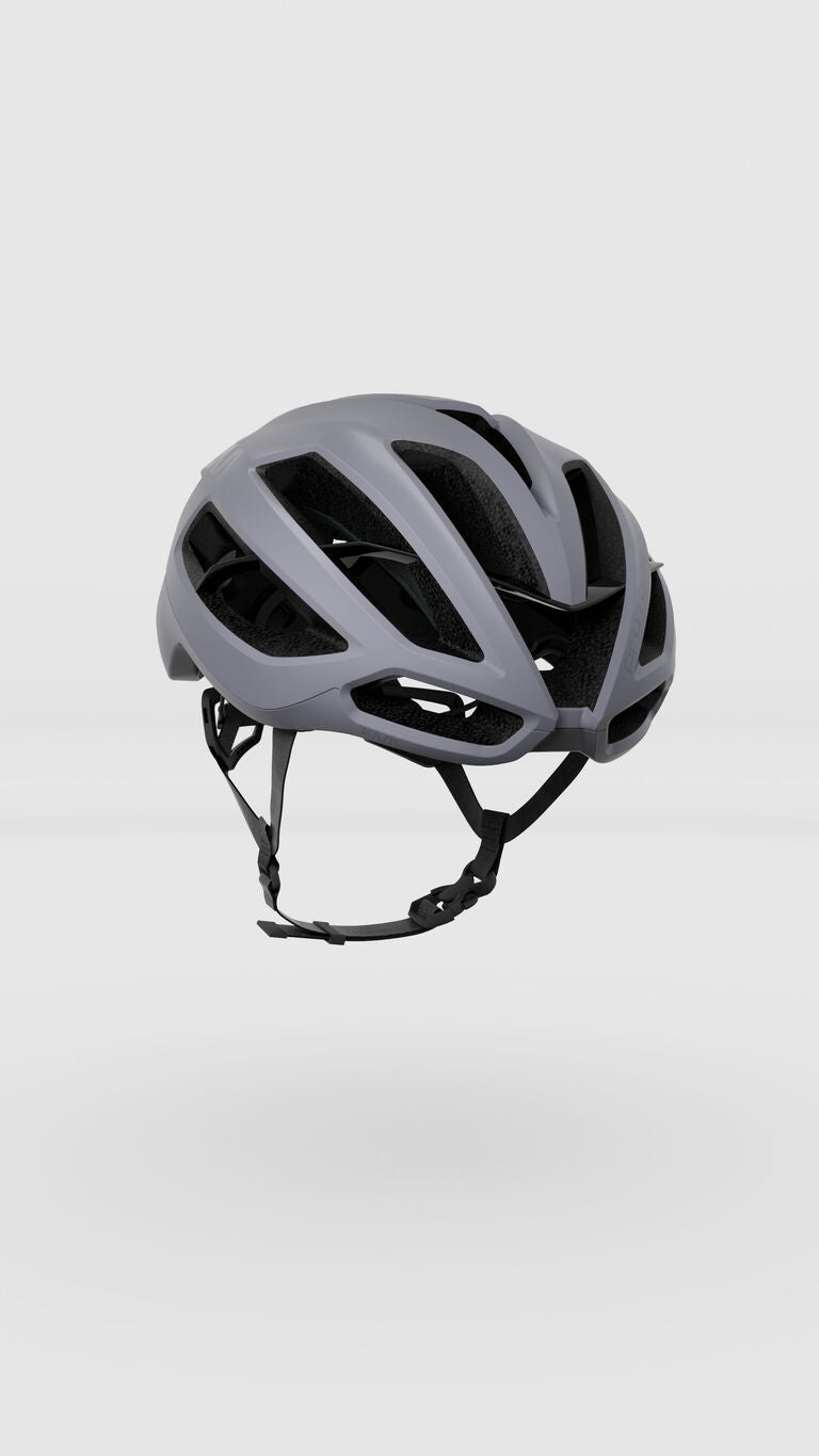 Close-up of Protone Icon Helmet Grey Matt detailing aerodynamic elements
