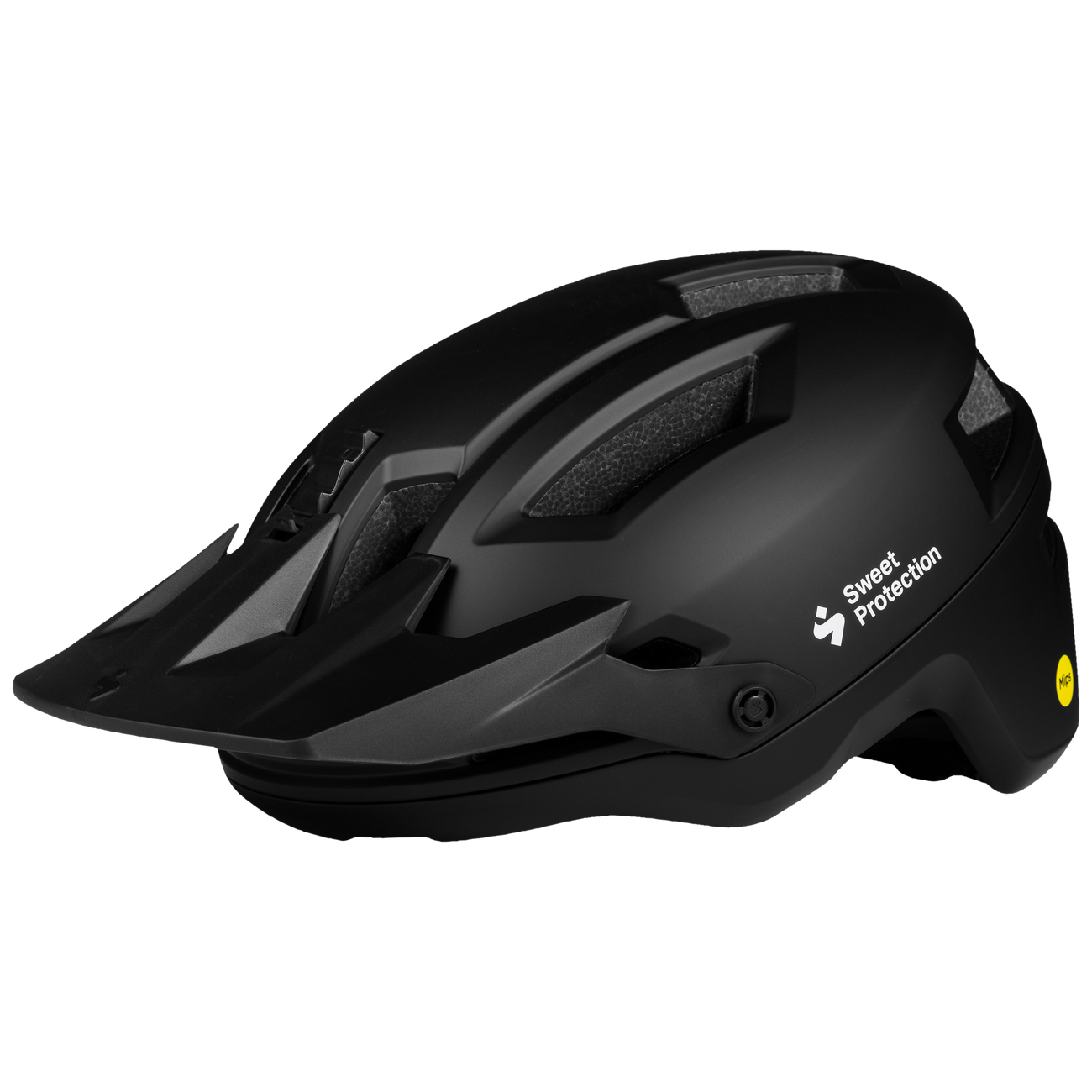 Matte black Primer Mips helmet designed for mountain biking, combining exceptional comfort and top-notch safety features.
