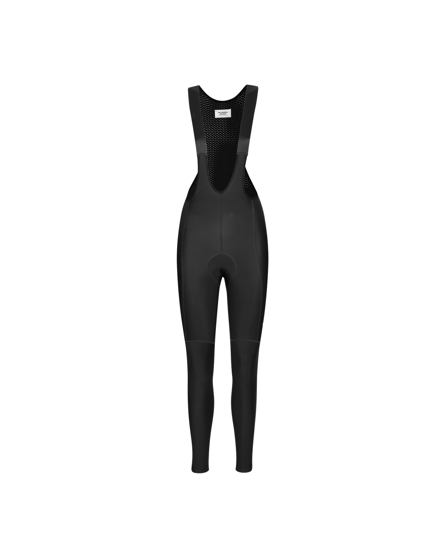 Women thermal long bib front side by pas notmal in black color