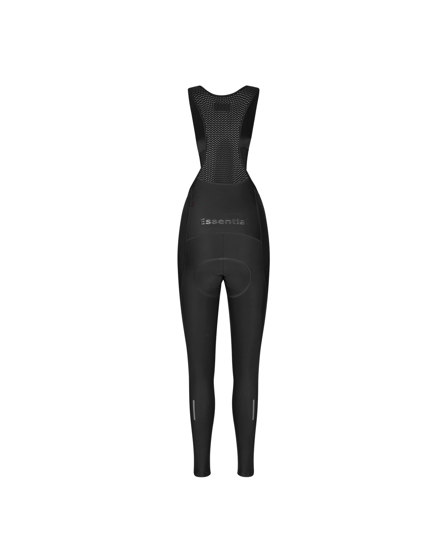 back side of essential thermal long bib in blackvfor women by PAS normal