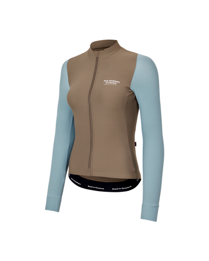 Women's Mechanism Long Sleeve Jersey -  Dusty Blue / Dark Stone