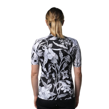 Aristo SS Cycling Jersey - Wildflower - Black & White