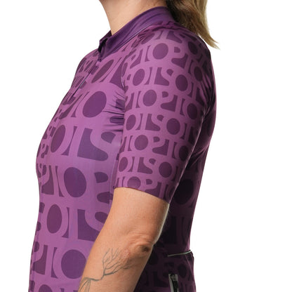 Aristo SS Cycling Jersey - Monogram - Blackberry