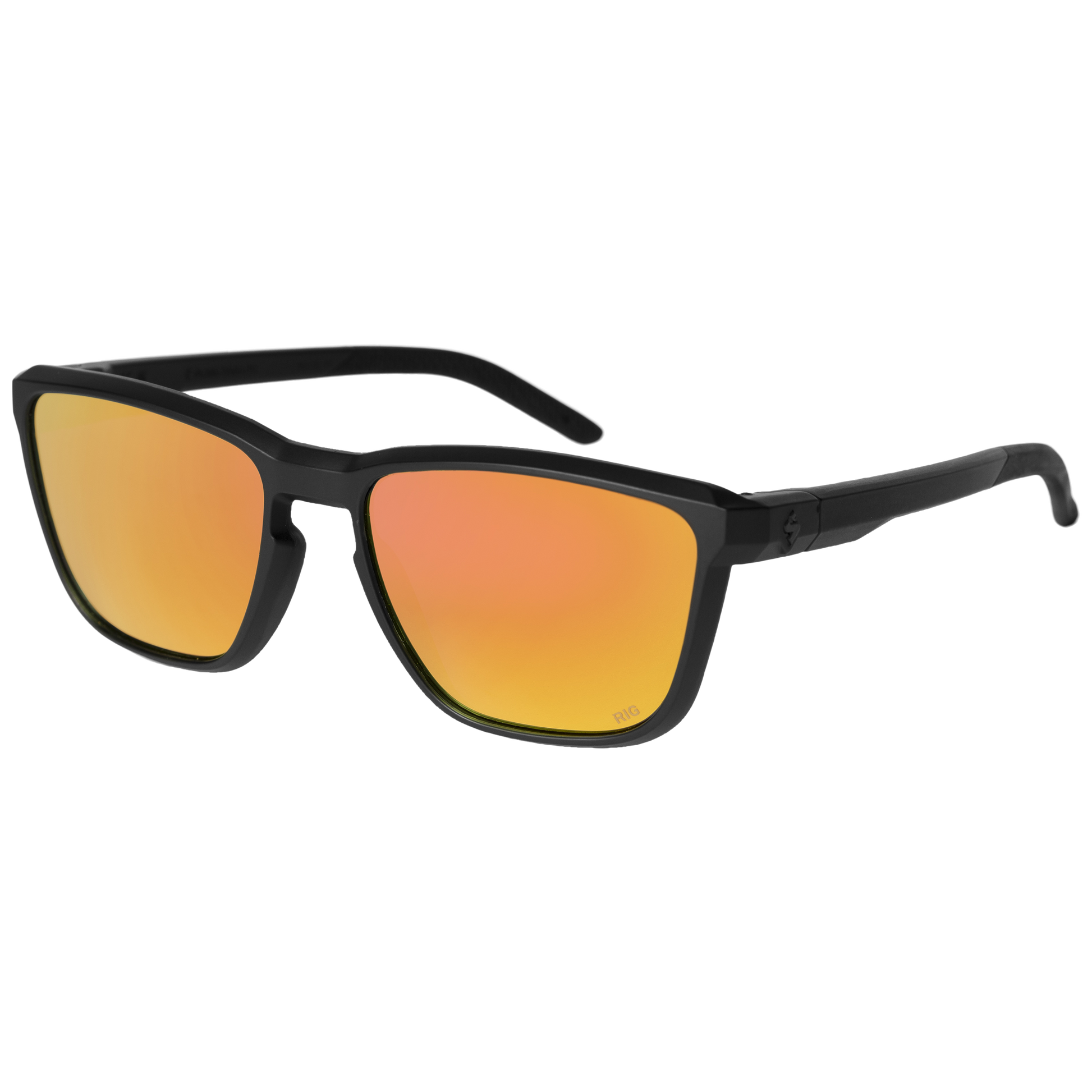 Tachi RIG® Reflect sunglasses in topaz and matte black, designed for a stylish look while retaining premium performance features.
