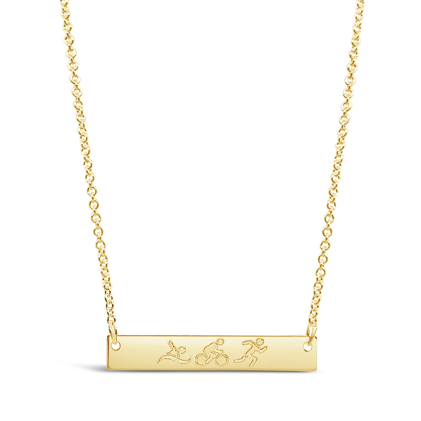 Triathlon Bar Necklace - Gold