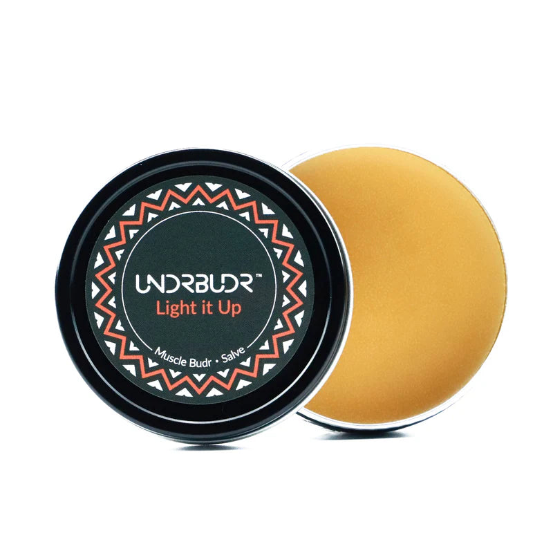 muscle rubm undrbudr and ligt it up written on it