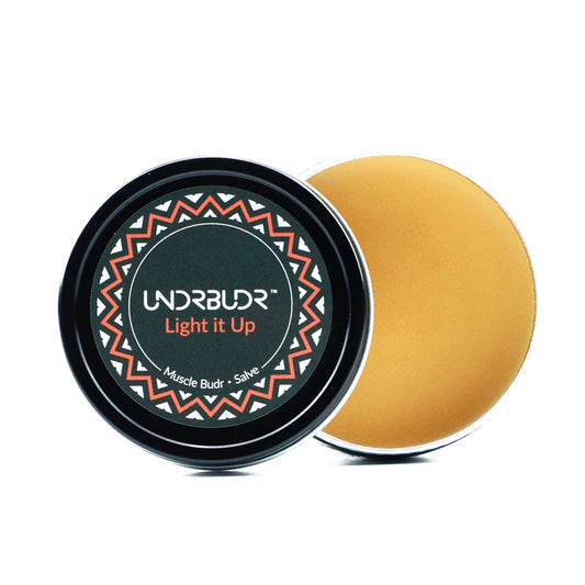 muscle rubm undrbudr and ligt it up written on it