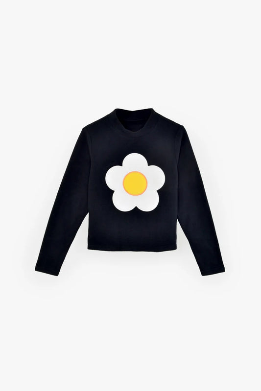 Sunny-Side Mock Neck - Black
