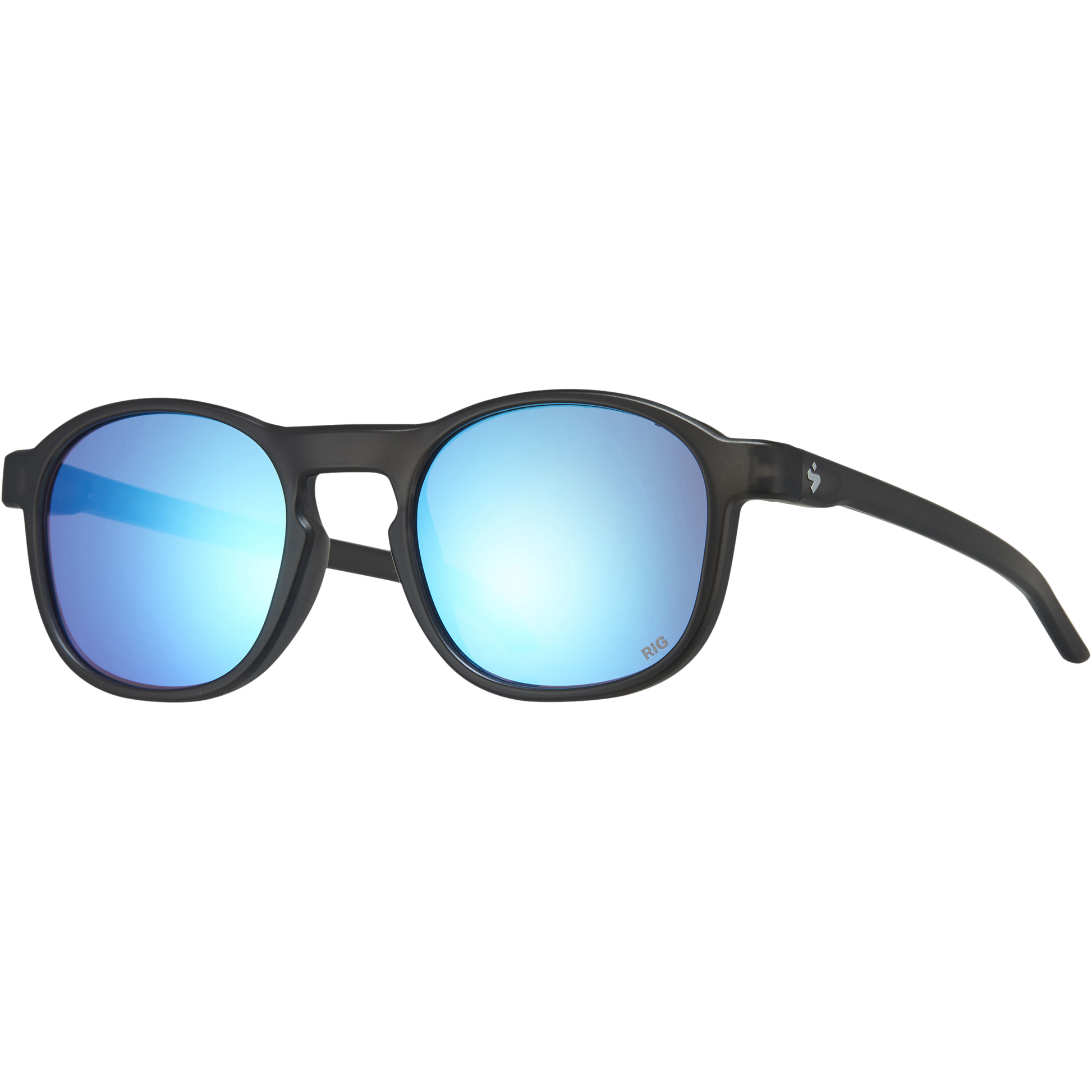 Heat RIG® Reflect Sunglasses - Front View - Aquamarine/Matte Crystal Black Frame