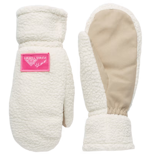 Røthe Pile Mittens - Bjerk White