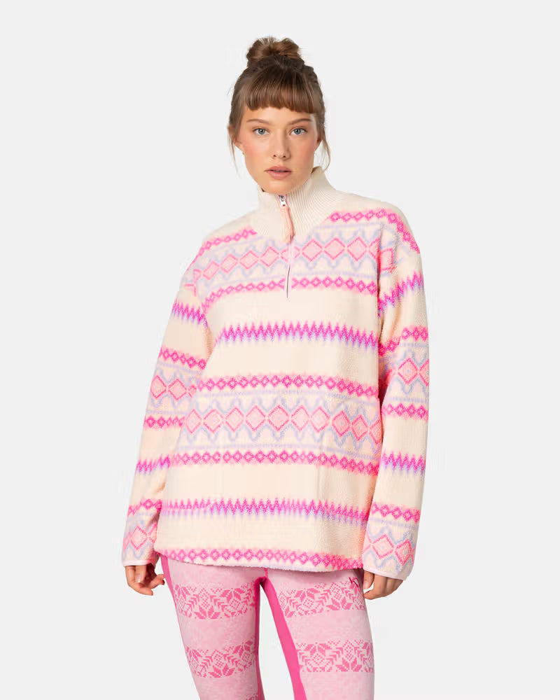 Ruthie Midlayer Half Zip - Bjerk White