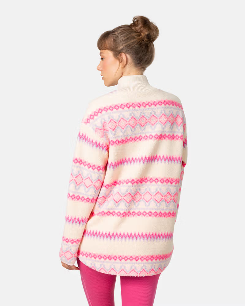 Ruthie Midlayer Half Zip - Bjerk White