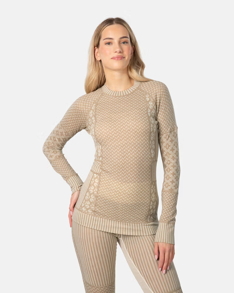 Smekker Long Sleeve Baselayer - 100% Merino Wool - Mocha
