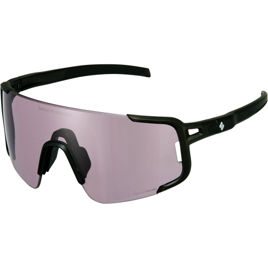 Ronin sport performance sunglasses in photochromic and matte crystal black for versatile use.
