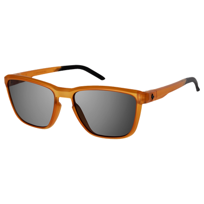 Tachi sunglasses in obsidian black and matte crystal ochre, perfect for everyday style.
