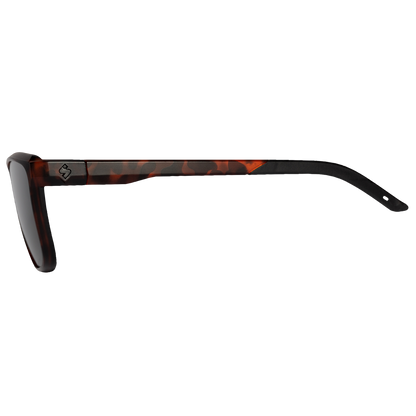 Side profile of Tachi sunglasses featuring comfortable TPR co-molded inserts for support.
