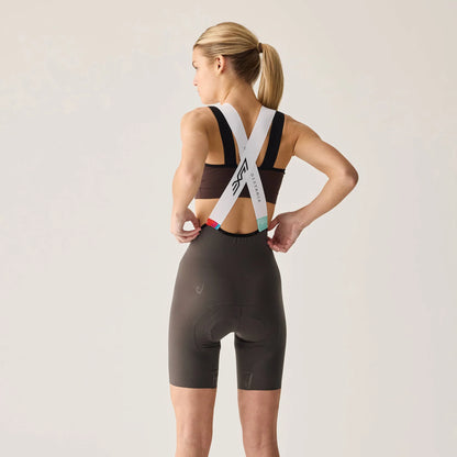 Women's LUXE Bib Short (Shorter Inseam) - Black Olive