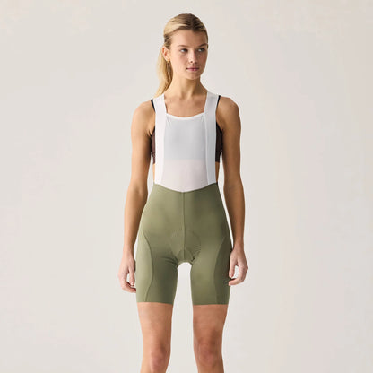 Women's LUXE Bib Short (Shorter Inseam)- Deep Lichen