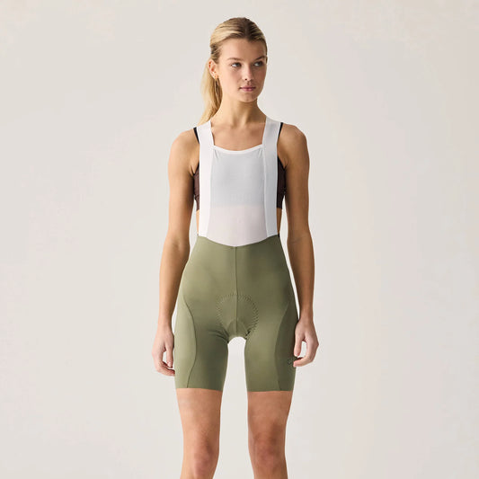Women's LUXE Bib Short (Shorter Inseam)- Deep Lichen